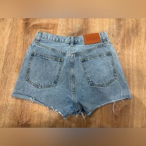 Princess Polly Distressed High-Rise Light Blue Denim Shorts